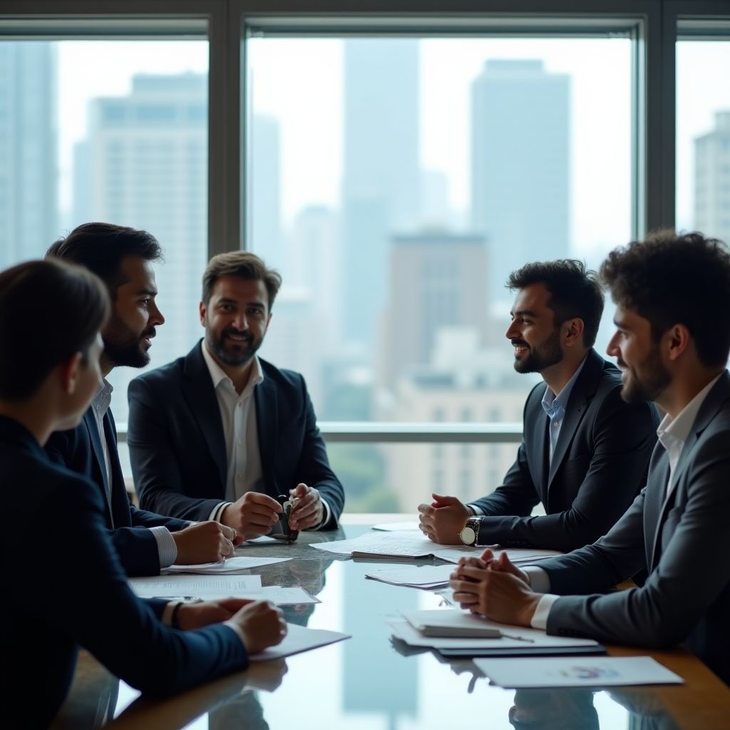 Elite Business Coaching team in their modern office in Mumbai