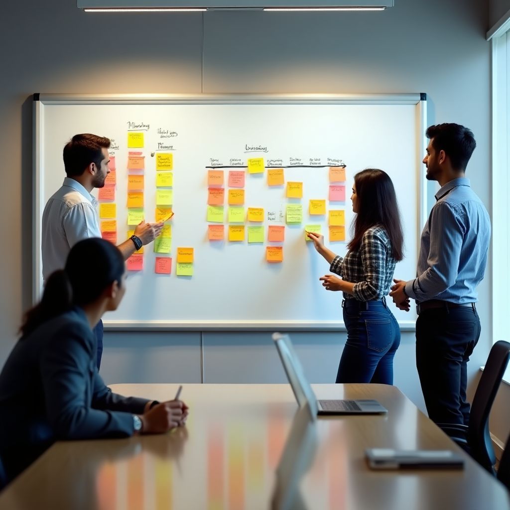 Strategic planning session with business coaches